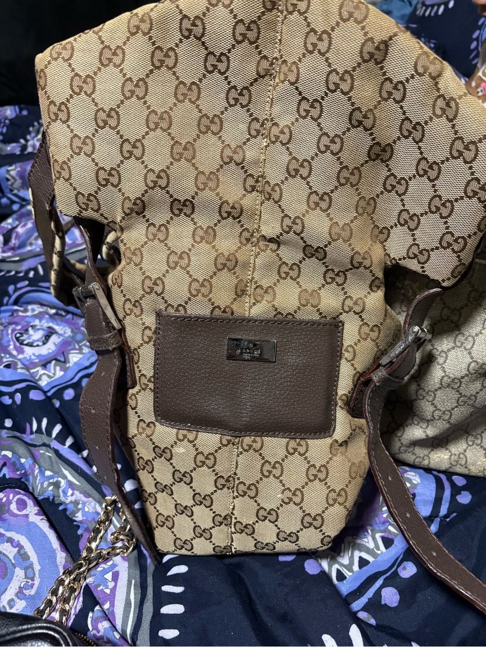 Gucci Beige & Brown Monogram Baby Bag